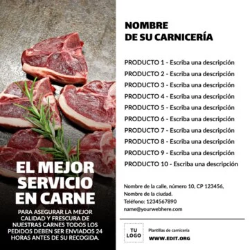 Edita un póster de Carnicería