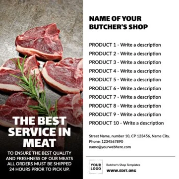 Edit a Butchers' cut poster