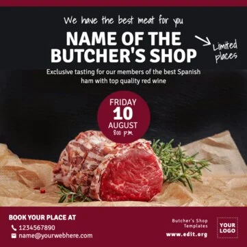 Edit a Butchers' cut poster