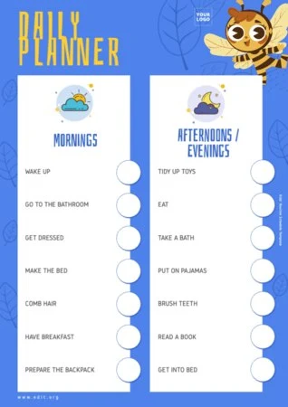 Edit a kids schedule chart