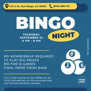 Bearbeite eine Vorlage für Bingo Abende