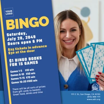 Bearbeite eine Vorlage für Bingo Abende