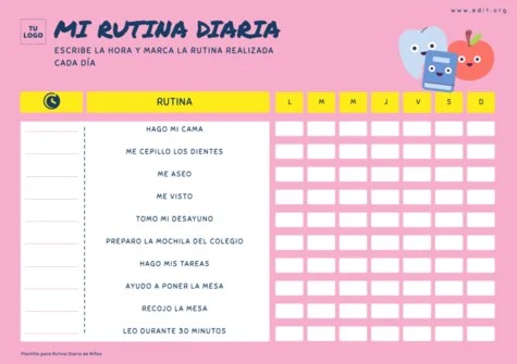 Edita una plantilla de rutina