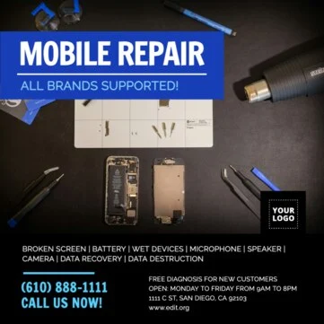 Edit a mobile repair template