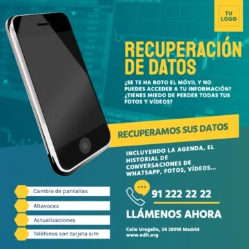 Edita un diseño de reparación de móviles