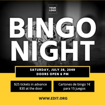 Bearbeite eine Vorlage für Bingo Abende