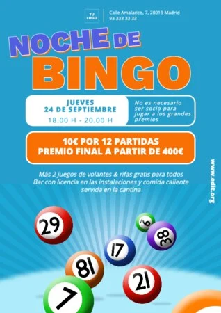 Edita un folleto de noches de juegos