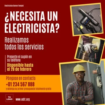 Edita un banner de Electricistas