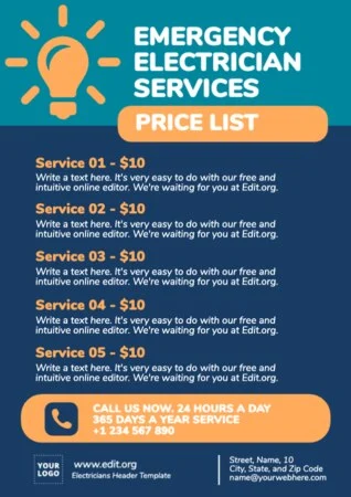 Edit an Electrician poster