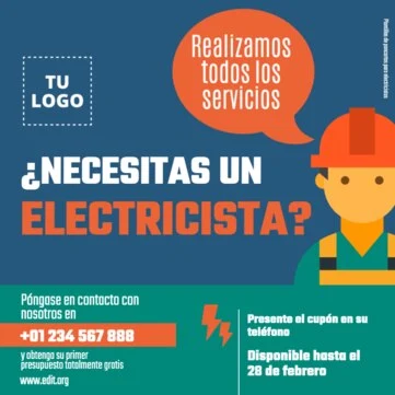 Edita un banner de Electricistas