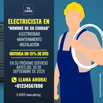 Edita un banner de Electricistas