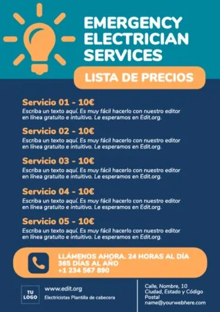 Descargar gratis una lista de precios