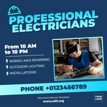 Edit an Electrician poster