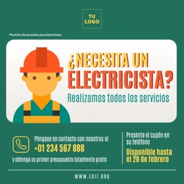 Edita un banner de Electricistas