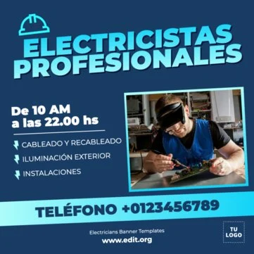 Edita un banner de Electricistas