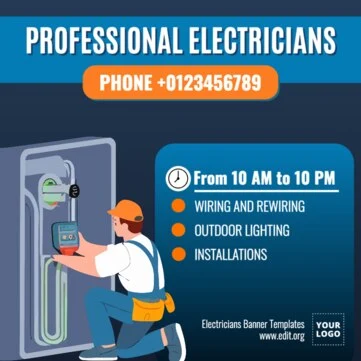 Edit an Electrician poster