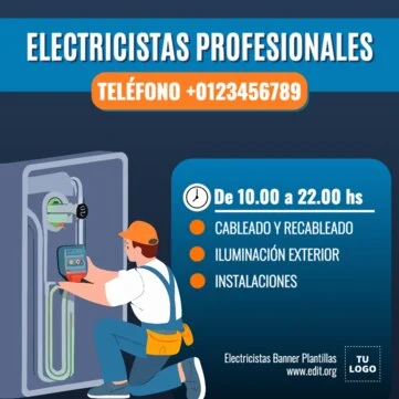 Edita un banner de Electricistas