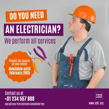 Edit an Electrician poster