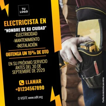 Edita un banner de Electricistas