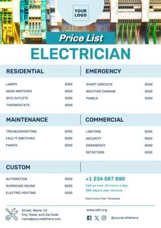Edit an Electrician poster