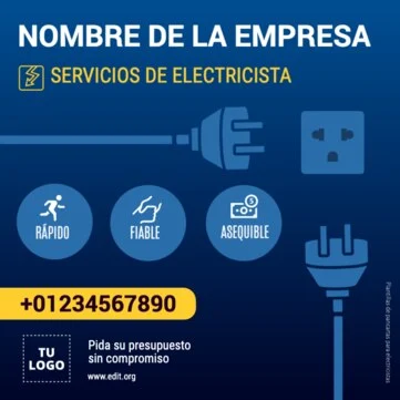 Edita un banner de Electricistas