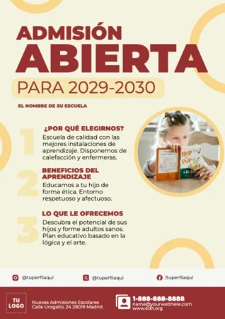 Edita un anuncio de matrícula abierta