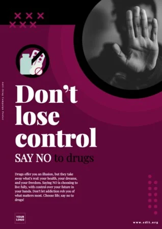 Edit a No Drugs Sign