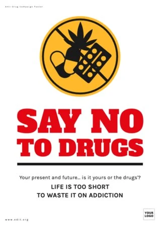 Edit a No Drugs Sign