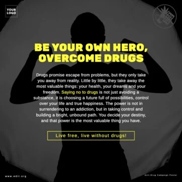 Edit a No Drugs Sign