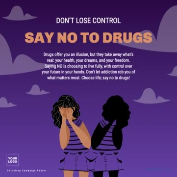 Edit a No Drugs Sign