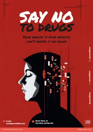 Edit a No Drugs Sign