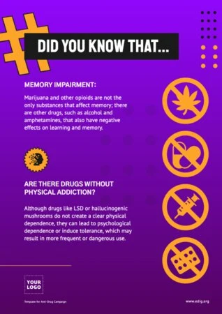 Edit a No Drugs Sign