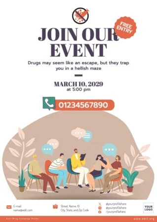 Edit a No Drugs Sign