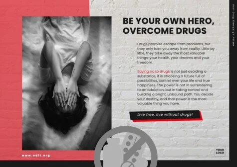 Edit a No Drugs Sign