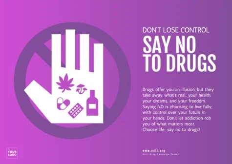 Edit a No Drugs Sign