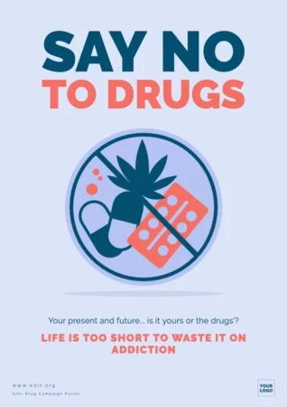 Edit a No Drugs Sign