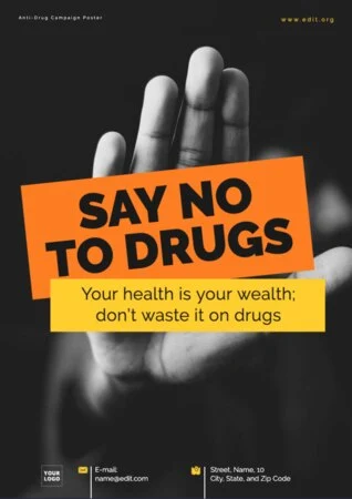 Edit a No Drugs Sign