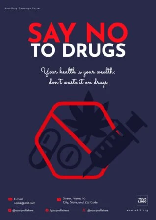 Edit a No Drugs Sign