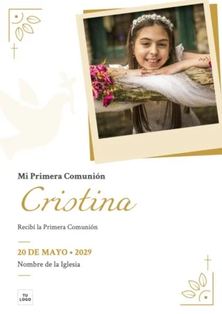 Edita tarjetas de comunión