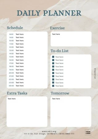 Edit a daily planner