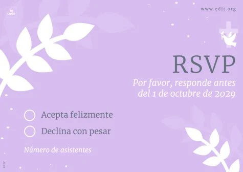 Edita tarjetas de comunión