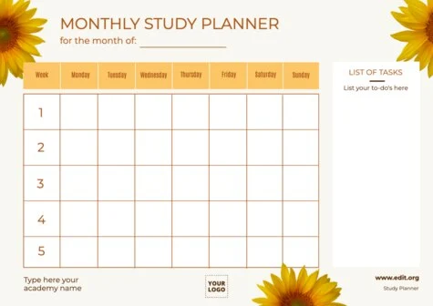 Edit a monthly planner