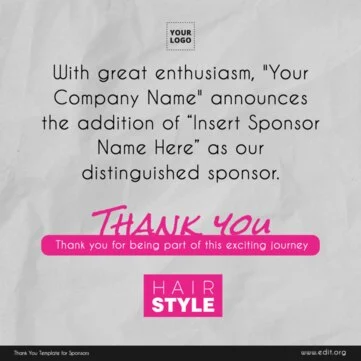 Edit a Flyer for Sponsorship