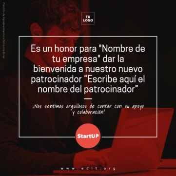 Edita un cartel para patrocinio