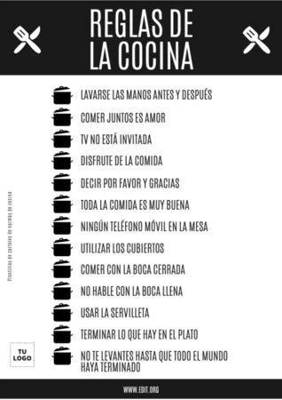 Edita Reglas de Cocina
