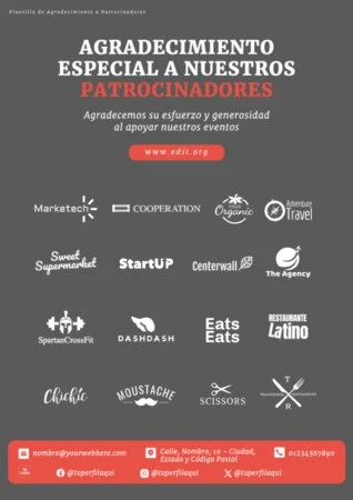 Edita un cartel para patrocinio