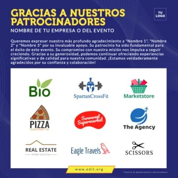 Edita un cartel para patrocinio