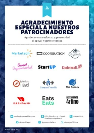 Edita un cartel para patrocinio
