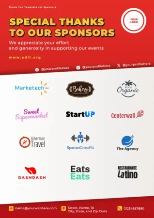 Edit a Flyer for Sponsorship