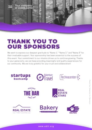 Edit a Flyer for Sponsorship